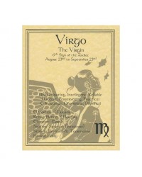 Virgo Zodiac Parchment Poster