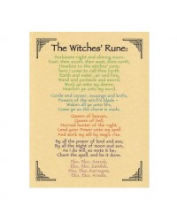 Witches Rune Chant Parchment Poster