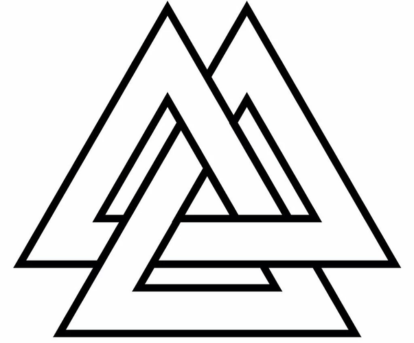 the norse valknut is a version of the triquetra symbolizing the gates to valhalla